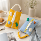 CouldNook Cotton Car Tissue Bag - Aesthetic Fabric Organizer