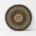 CouldNook Round Jute Woven Placemat - Fringed Tassel Table Pad