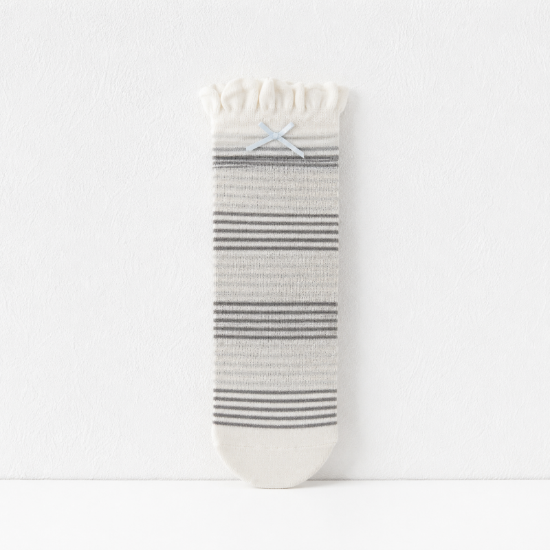 CouldNook Sheer Floral Crew Socks - Soft Flat Shoe Accent