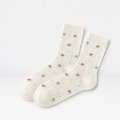 CouldNook Cozy Lace-Up Ruffle Crew Socks - Soft Dress Accent