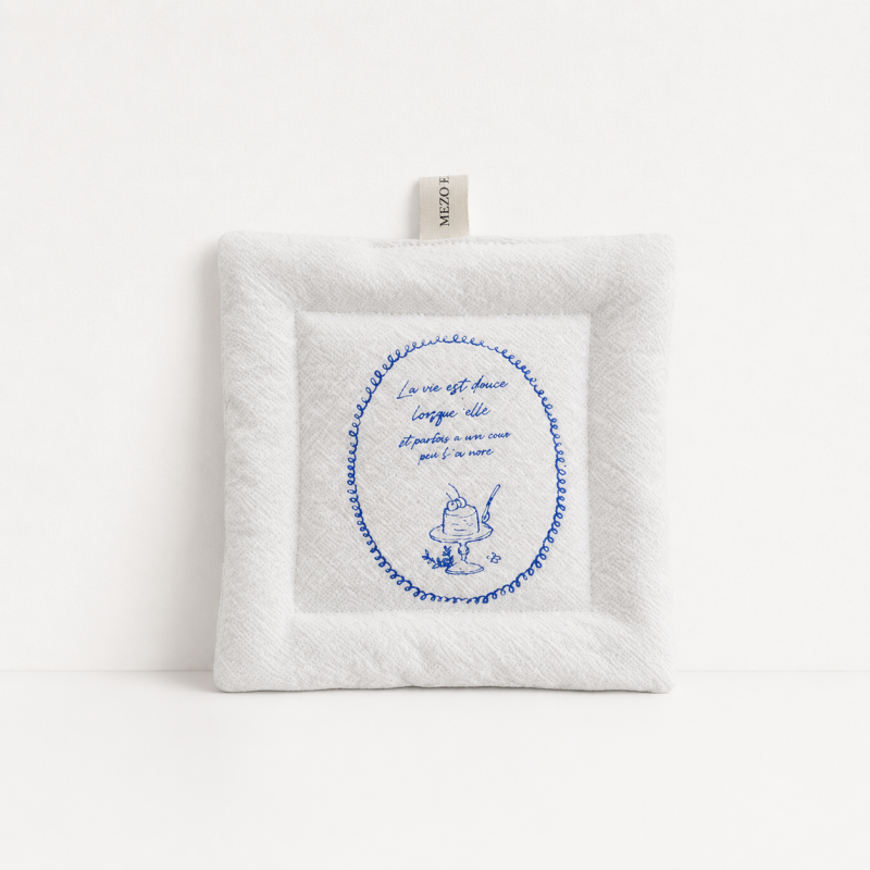 CouldNook French Fabric Coaster - Aesthetic Floral Table Mat