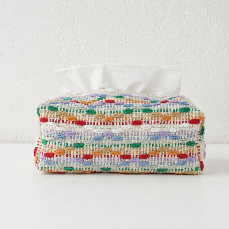 CouldNook Red Waffle Tissue Bag - Aesthetic Festive Storage Case