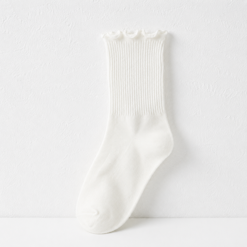 CouldNook Cozy Ruffle Trim Ankle Socks - Everyday Footwear Accent