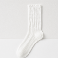 CouldNook Cozy Sheer Lace Ruffle Crew Socks - Gentle Layering Accent