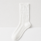 CouldNook Cozy Sheer Lace Ruffle Crew Socks - Gentle Layering Accent