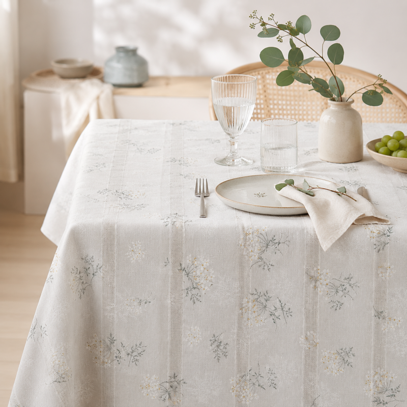 CouldNook Floral Lace Tablecloth - Aesthetic Pastoral Dust Cover