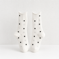 CouldNook Cozy Polka Dot Textured Crew Socks - Playful Drawer Accent