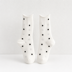 CouldNook Cozy Polka Dot Textured Crew Socks - Playful Drawer Accent