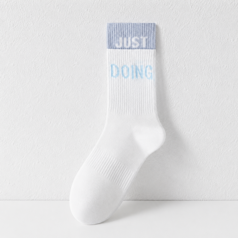 CouldNook Cozy Letter Sport Crew Socks - Everyday Sneaker Accent