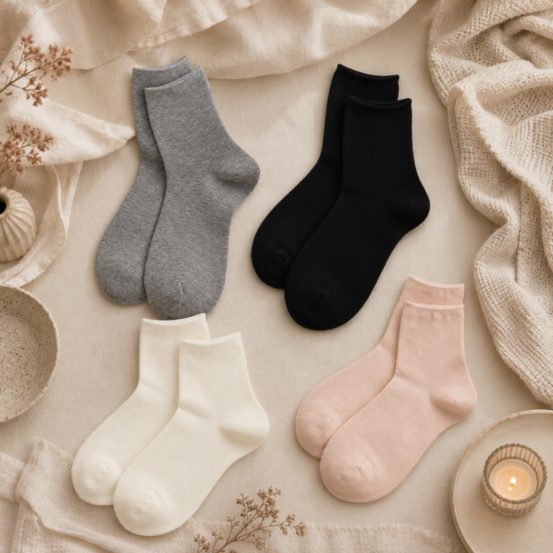 CouldNook Cozy Slouch Crew Socks - Soft Everyday Accent