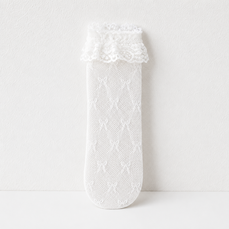 CouldNook Lace Flower Thin Mid Socks - Light Wardrobe Accent