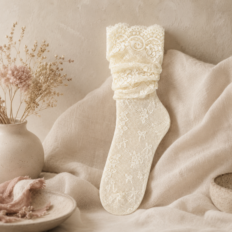 CouldNook Corset Lace Mesh Socks - Statement Shoe Accent