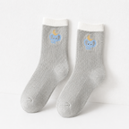 CouldNook Cozy Embroidered Character Crew Socks - Gentle Daily Accent