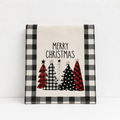 CouldNook Merry Christmas Tree Buffalo Plaid Table Runner - Holiday Decor