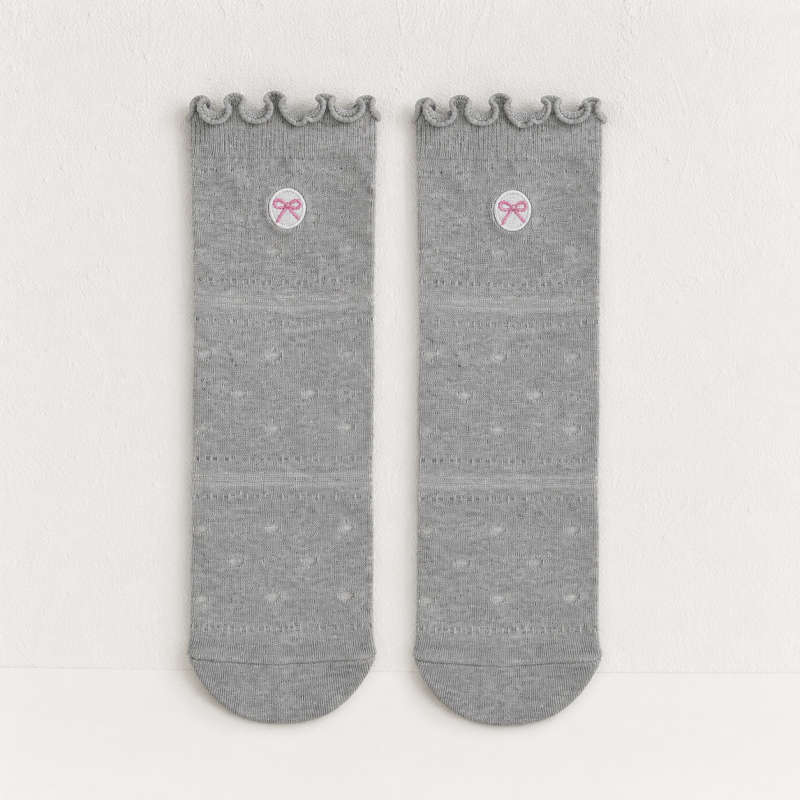 CouldNook Openwork Bow Ankle Socks - Everyday Shoe Accent