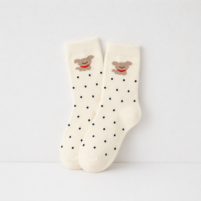 CouldNook Cozy Mixed Motif Crew Socks - Playful Drawer Accent