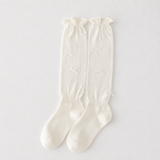 CouldNook Cozy Sheer Ruffle Knee Socks - Soft Layered Accent