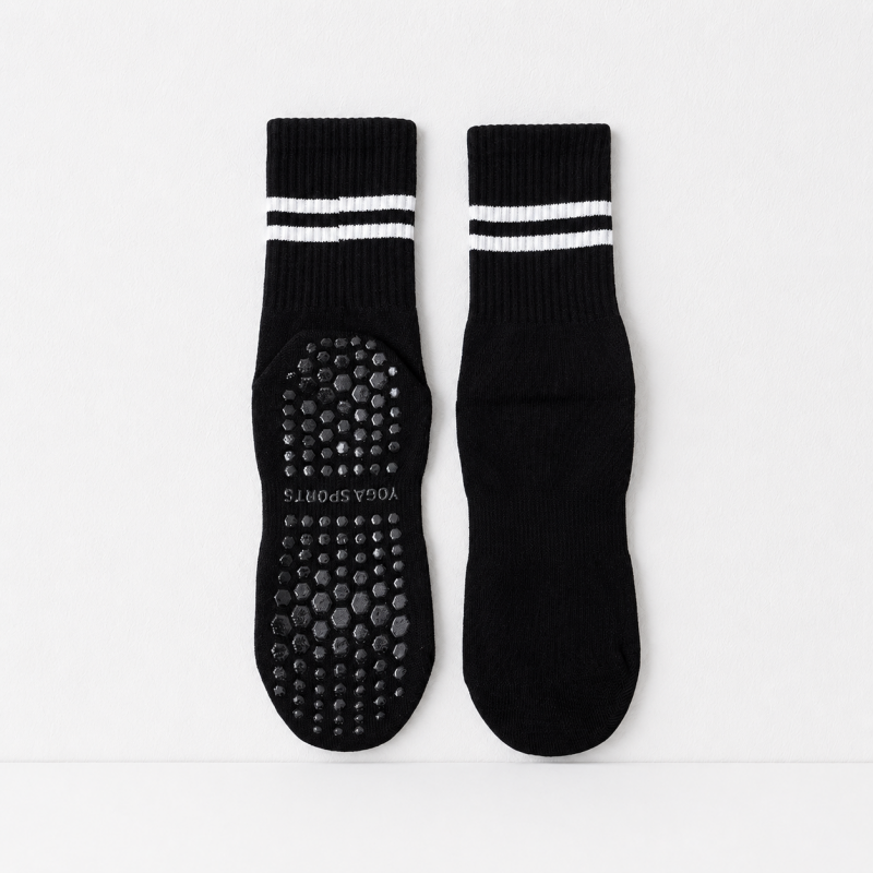 CouldNook Grip Striped Crew Socks - Home Studio Accent