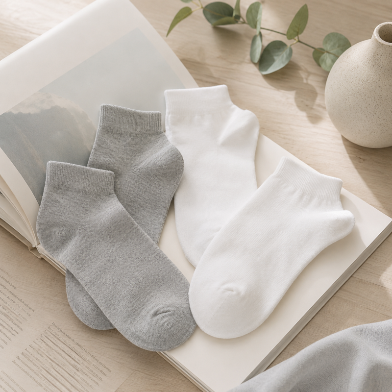 CouldNook Cozy Solid Ankle Socks - Everyday Drawer Basic