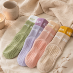 CouldNook Grip Fake Layered Color Block Crew Socks - Home Studio Accent
