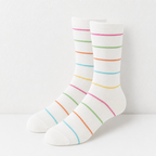 CouldNook Cozy Ribbed Pattern Crew Socks - Everyday Outfit Accent