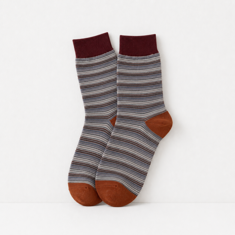 CouldNook Cozy Contrast Stripe Crew Socks - Casual Outfit Accent