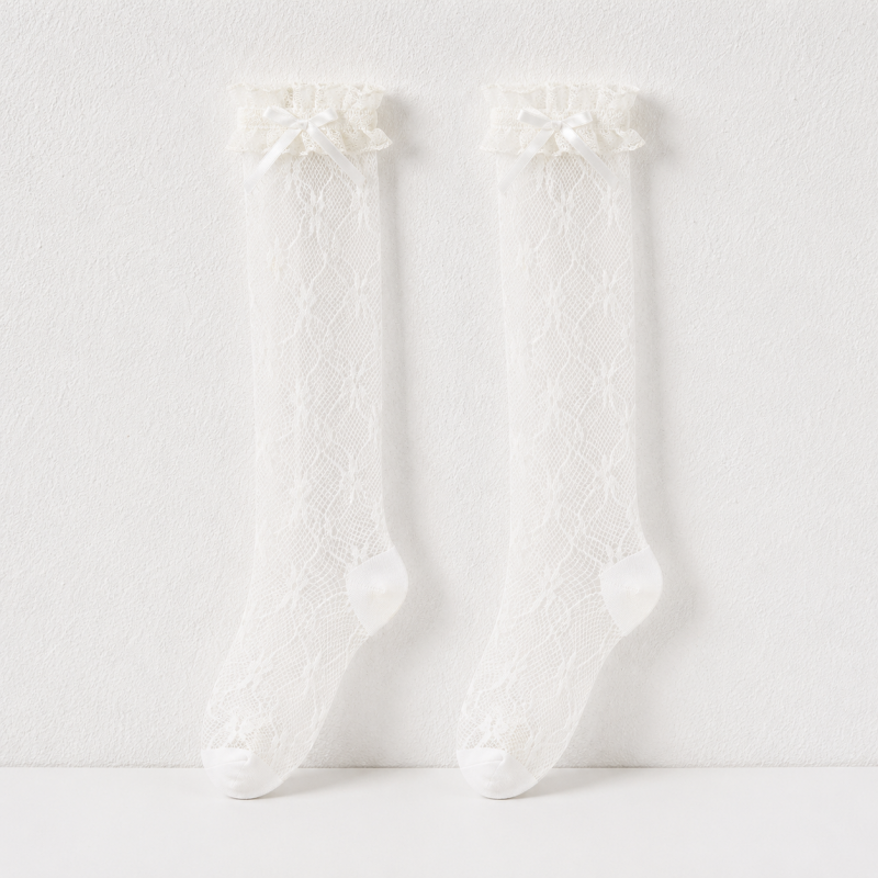 CouldNook Floral Lace Calf Socks - Dress Display Accent