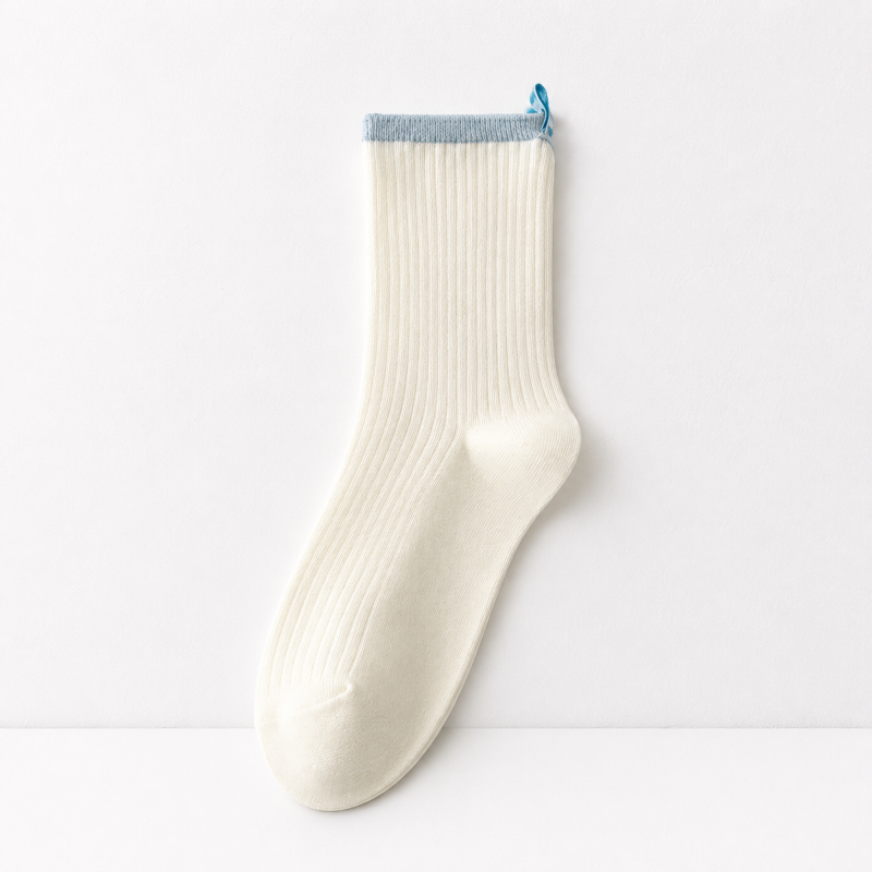 CouldNook Cozy Heart Stripe Crew Socks - Sweet Drawer Accent