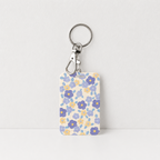 Cute Oil Painting Flower Card Holder with Keychain/Lanyard, Cartoon ID Card Case for Students & Kids