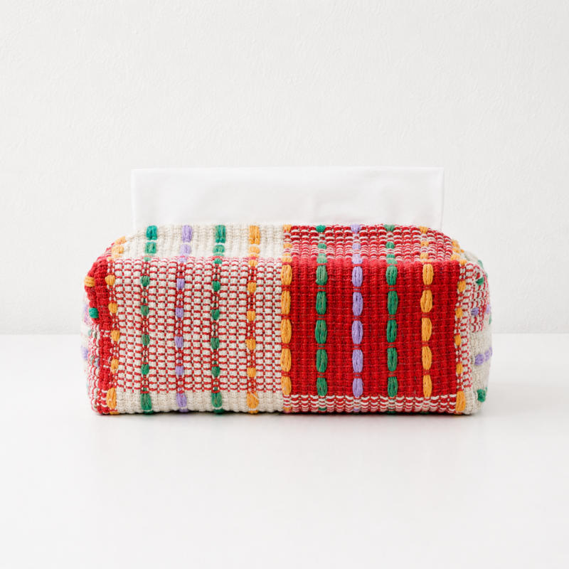 CouldNook Stripe Woven Tissue Bag - Aesthetic Fabric Storage Case