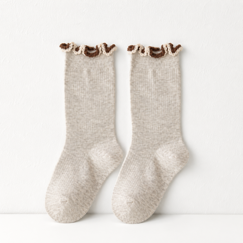 CouldNook Cozy Scalloped Edge Crew Socks - Soft Layered Accent