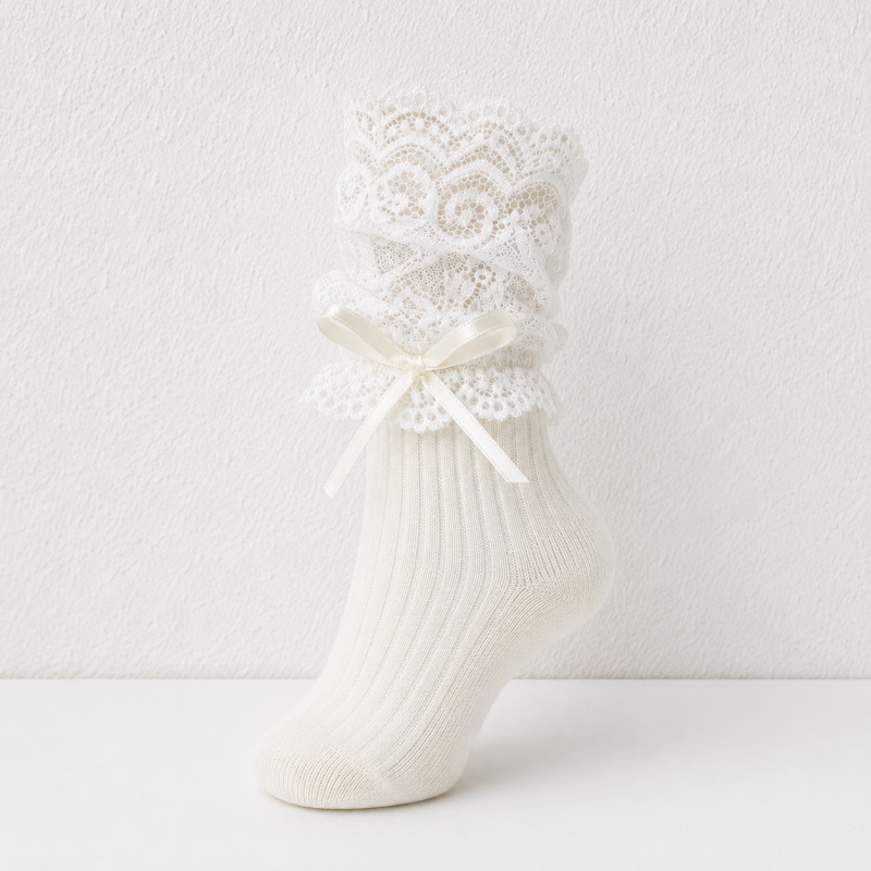 CouldNook Lace Trim Short Socks - Gentle Wardrobe Accent