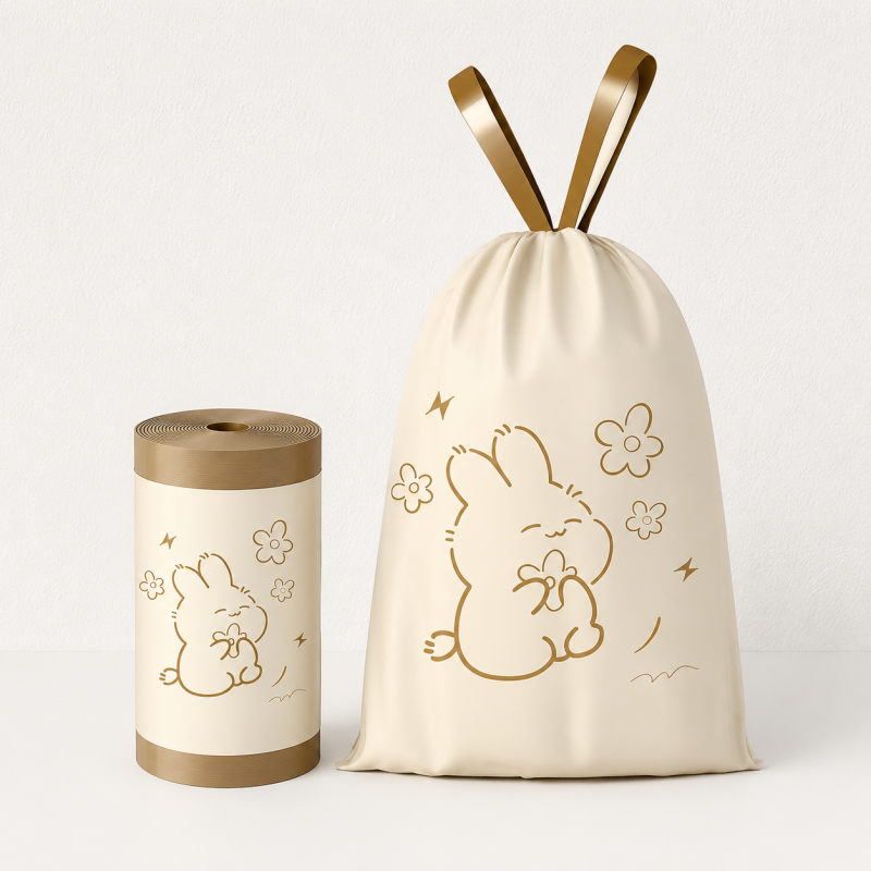 CouldNook Printed Trash Bag Roll - Home Cleaning Refill