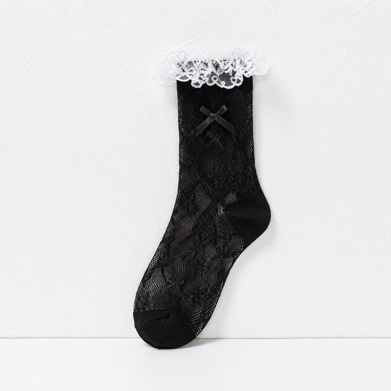 CouldNook Corset Lace Up Mesh Socks - Statement Shoe Accent
