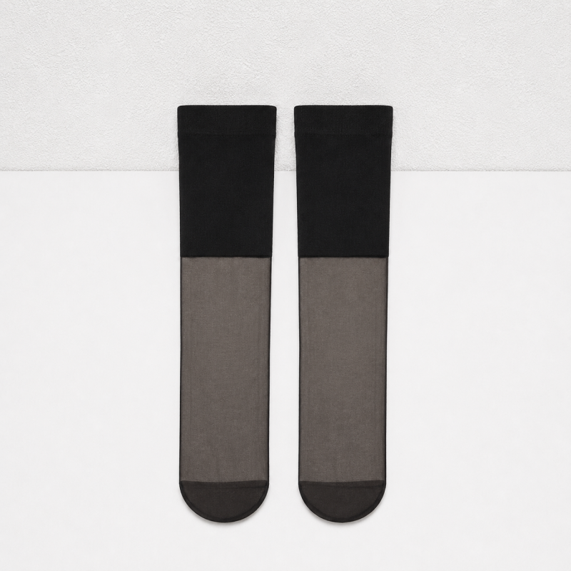 CouldNook Open Mesh Stretch Leg Socks - Layered Outfit Accent