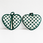CouldNook Heart Polka Dot Heat Resistant - Absorbent Home Textile