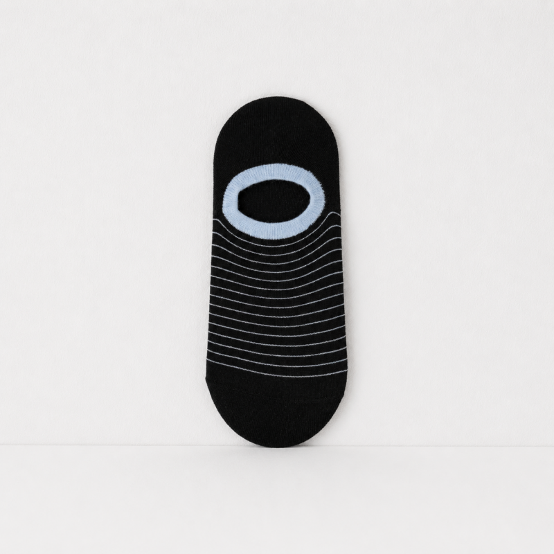 CouldNook Cozy Striped No-Show Socks - Compact Shoe Accent