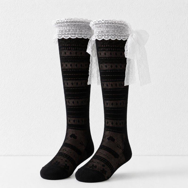 CouldNook Lace Texture Slouch Socks - Mary Jane Display Accent