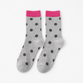 CouldNook Cozy Polka Dot Sheer Crew Socks - Soft Statement Accent