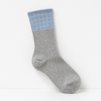 CouldNook Cozy Sheer Check Crew Socks - Gentle Shoe Accent
