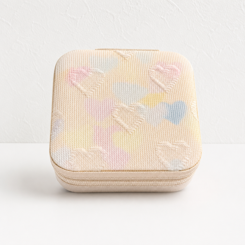 CouldNook Square Mini Travel Jewelry Box - Portable Jewelry Organizer