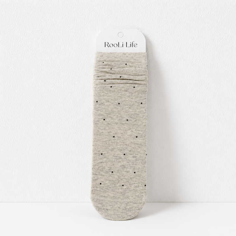 CouldNook Cozy Dot Pattern Crew Socks - Everyday Drawer Accent