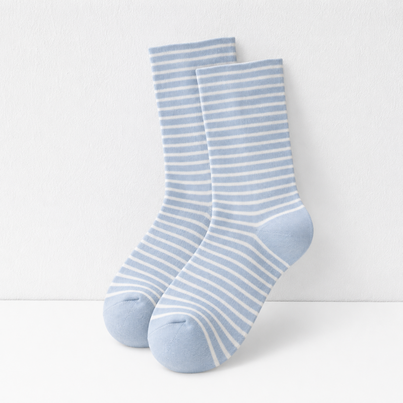 CouldNook Soft Stripe Crew Socks - Cozy Drawer Pair