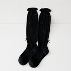 CouldNook Cozy Sheer Ruffle Knee Socks - Soft Layered Accent