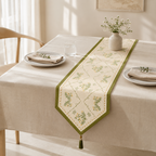 CouldNook Linen Blend Table Runner - Warm Home Decor
