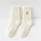 CouldNook Cozy Animal Patch Plush Socks - Warm Home Accent