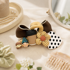 CouldNook Coffee Cup Bow Hair Claw Clip - Soft Hair Accessory