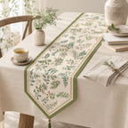 CouldNook Elegant Linen Blend Texture Table Runner - Warm Minimalist Home Decor