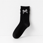 CouldNook Bow Accent Crew Socks - Soft Wardrobe Essential
