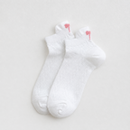 CouldNook Cozy Bow Motif Ankle Socks - Soft Drawer Accent
